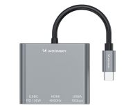 Wozinsky Hub USB-C PD 100W HDMI 4K@30Hz USB-A 10Gbps szary WHCH-01 - 1487908 - zdjęcie 2